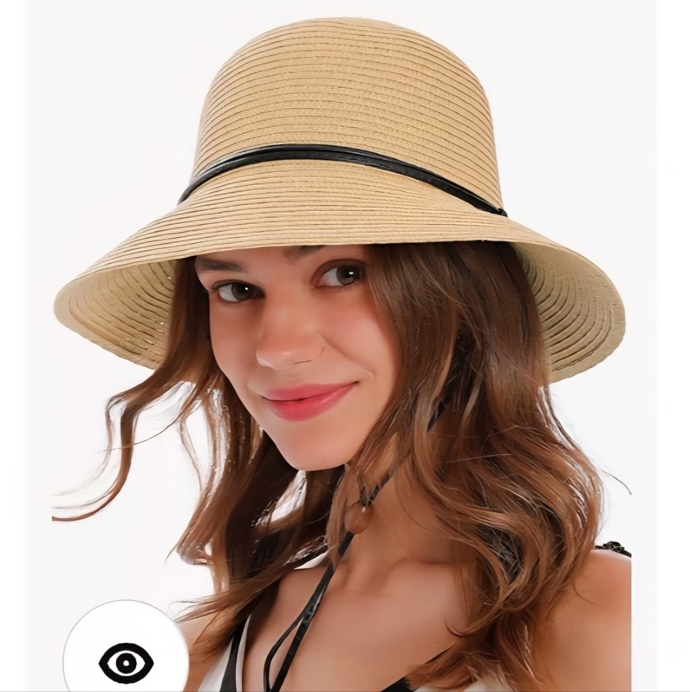 Simplicity Classic Brown Wide-Brim Hat